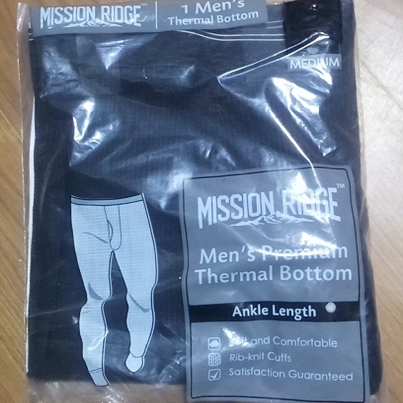 mission ridge Underwear & Socks New Mens Mission Ridge Black Waffle